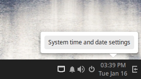 Budgie Date and Time Right-Click