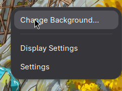 GNOME Background Right Click Menu