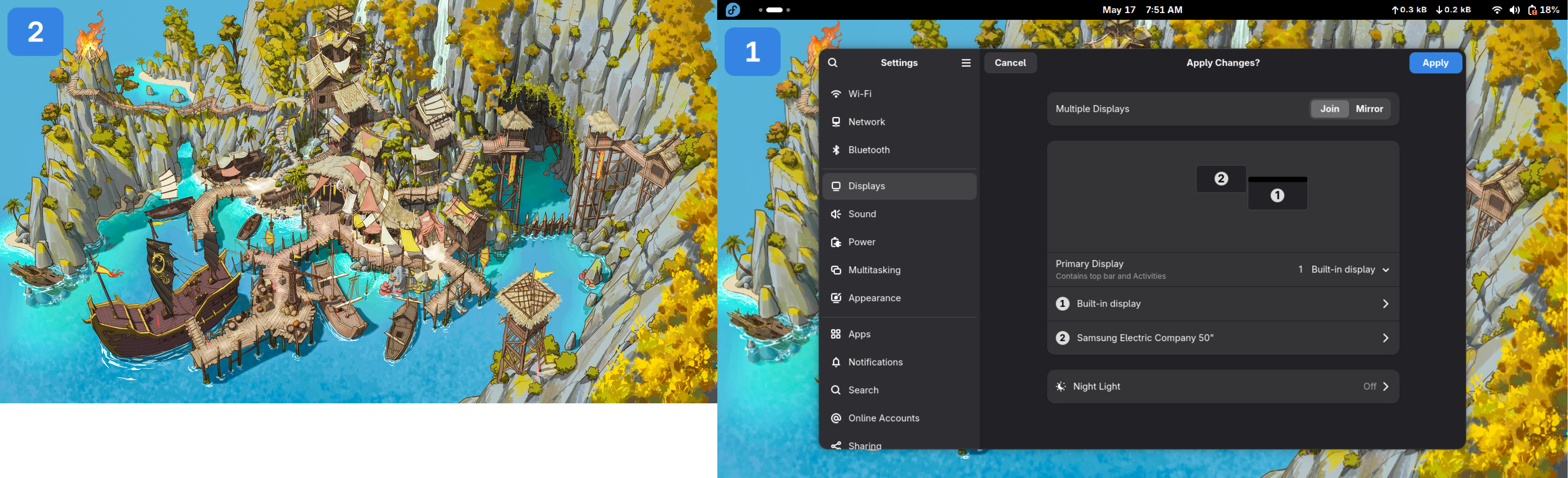 GNOME Arrange Displays