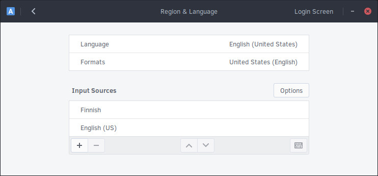 GNOME Region and Languages