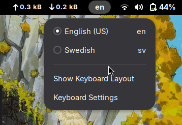 GNOME Keyboard Indicator