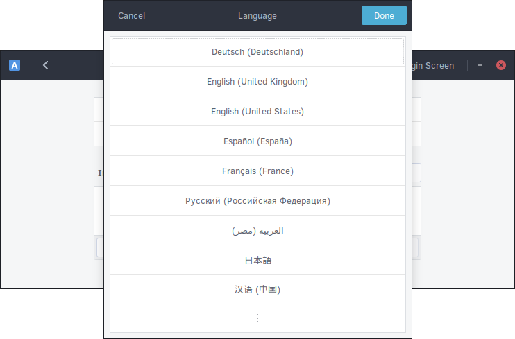 GNOME Selecting Language