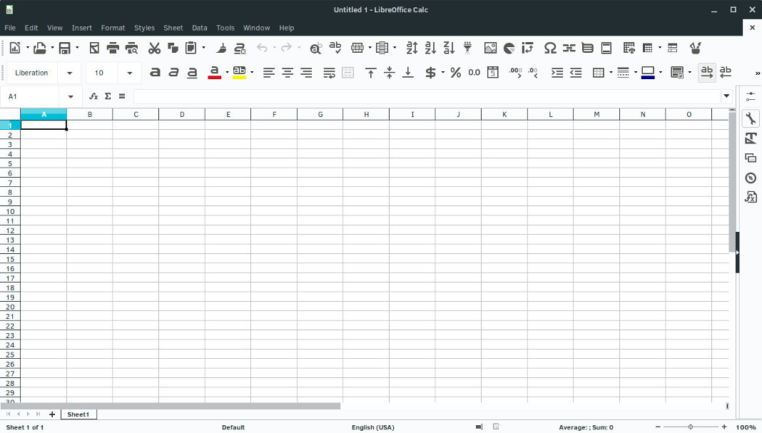 LibreOffice Calc Screenshot
