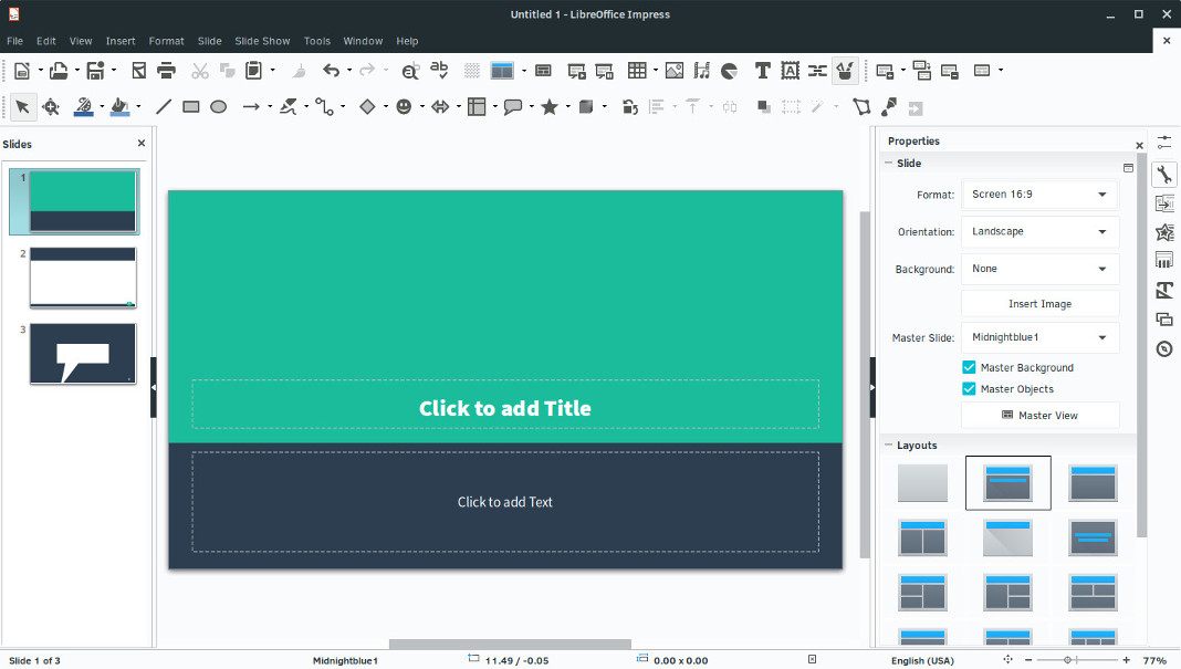 LibreOffice Impress Screenshot