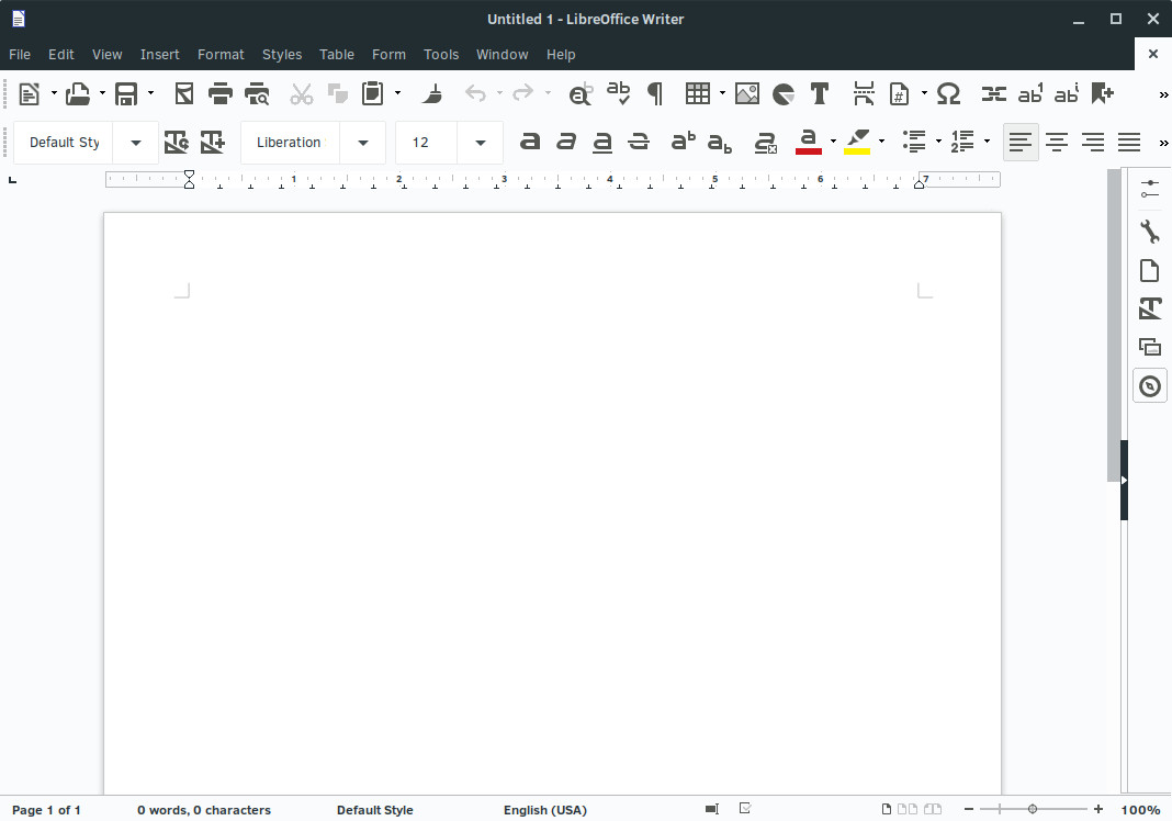 LibreOffice Writer Screenshot