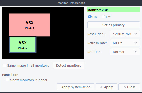 MATE Monitor Arrangement