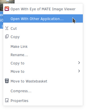 MATE File Context Menu