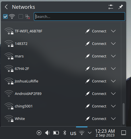Networks widget