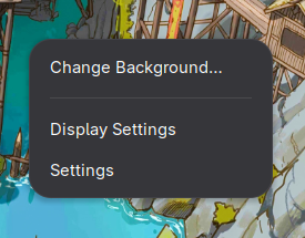 GNOME Desktop Context Menu